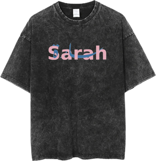 names t- shirt One Size Washed Sarah 52