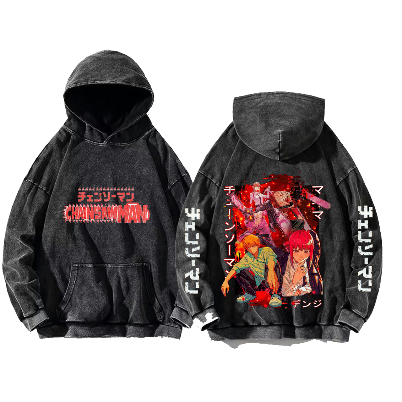 Chainsaw Man One Size hoodie Washed Back 52