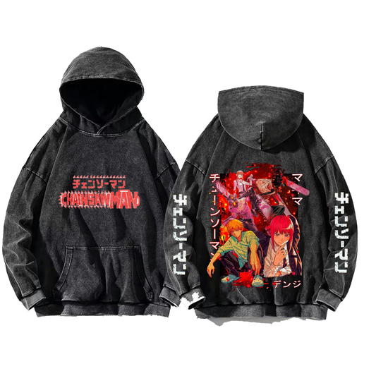 Chainsaw Man One Size hoodie Washed Back 52