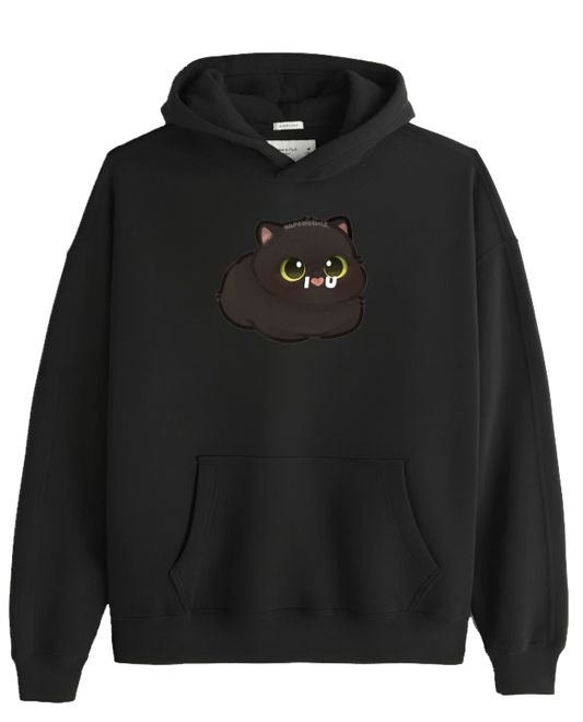 cat Oversize Hoodie Black 52