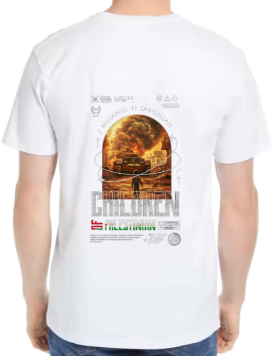 CHILDREN Back text One Size t- shirt White Back 52