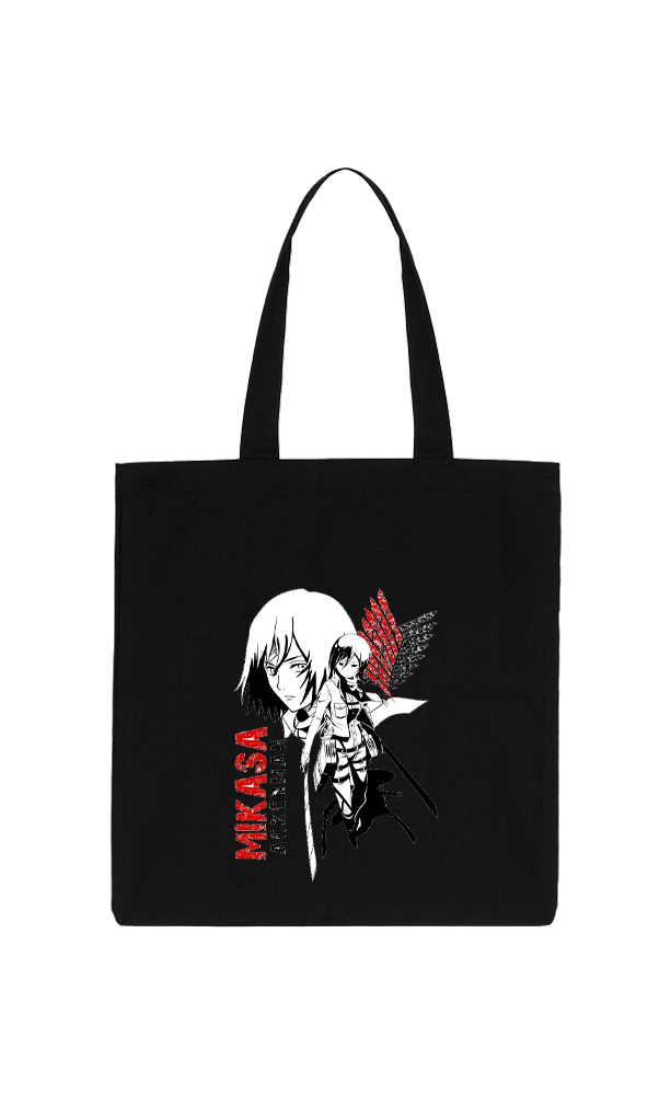 Anime Attack on titan shingeki no kyojin Aot Black tote bag 53