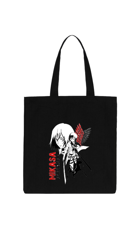 Anime Attack on titan shingeki no kyojin Aot Black tote bag 53