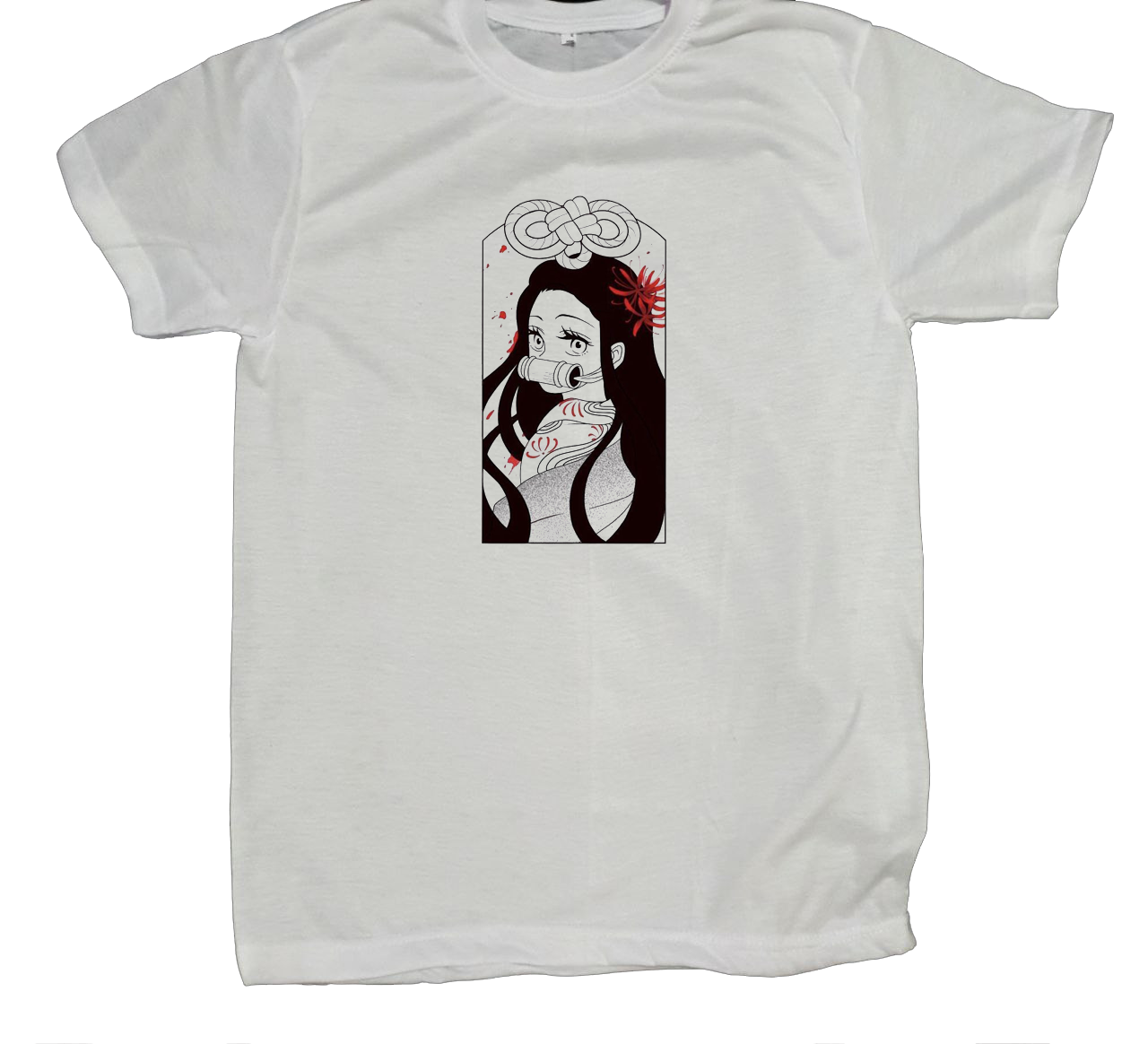 Anime Demon slayer nezuko tanjiro t- shirt fit White 52