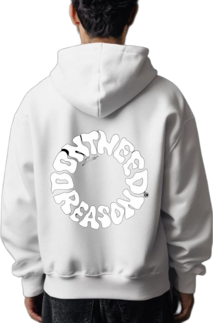 DONTNEEDREASON One Size hoodie White Back 53