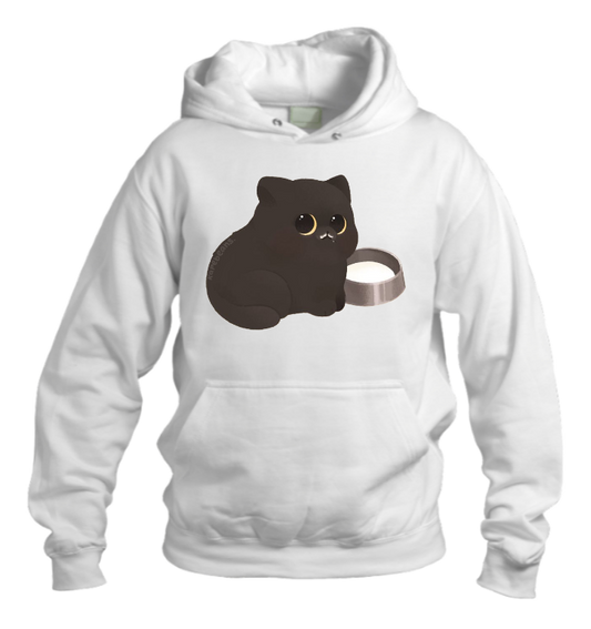 cat Oversize Hoodie White 53
