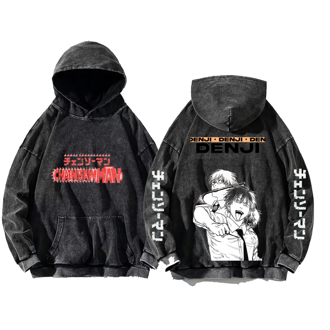 Chainsaw Man One Size hoodie Washed Back 53
