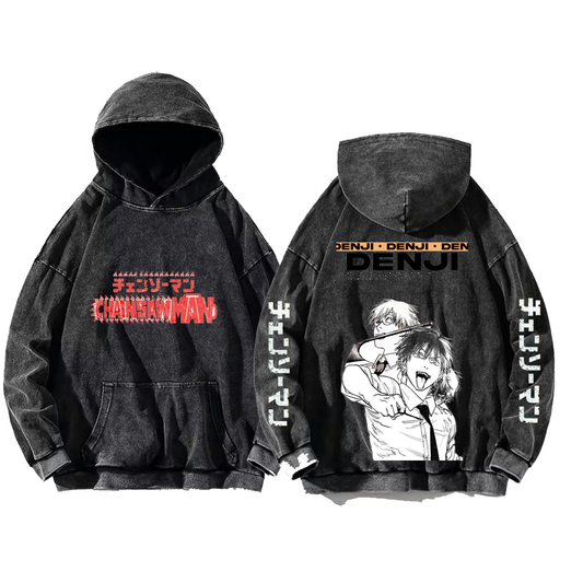 Chainsaw Man One Size hoodie Washed Back 53
