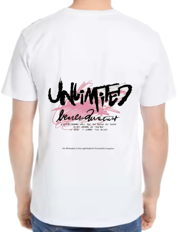 Unlimited t- shirt One Size White back 53
