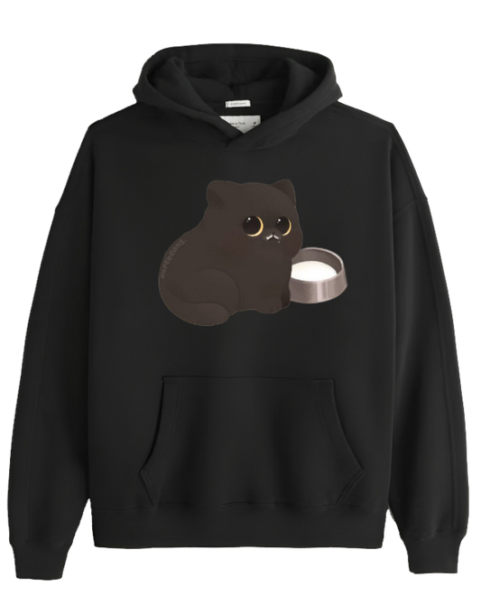 cat Oversize Hoodie Black 53