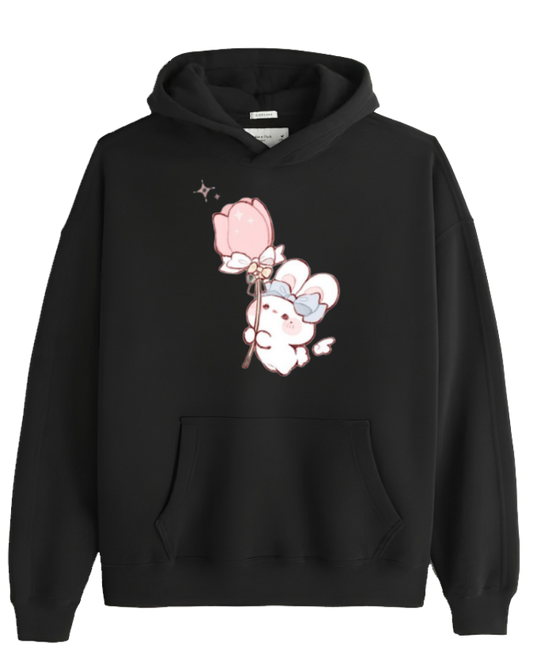 bunny Oversize Hoodie Black 53