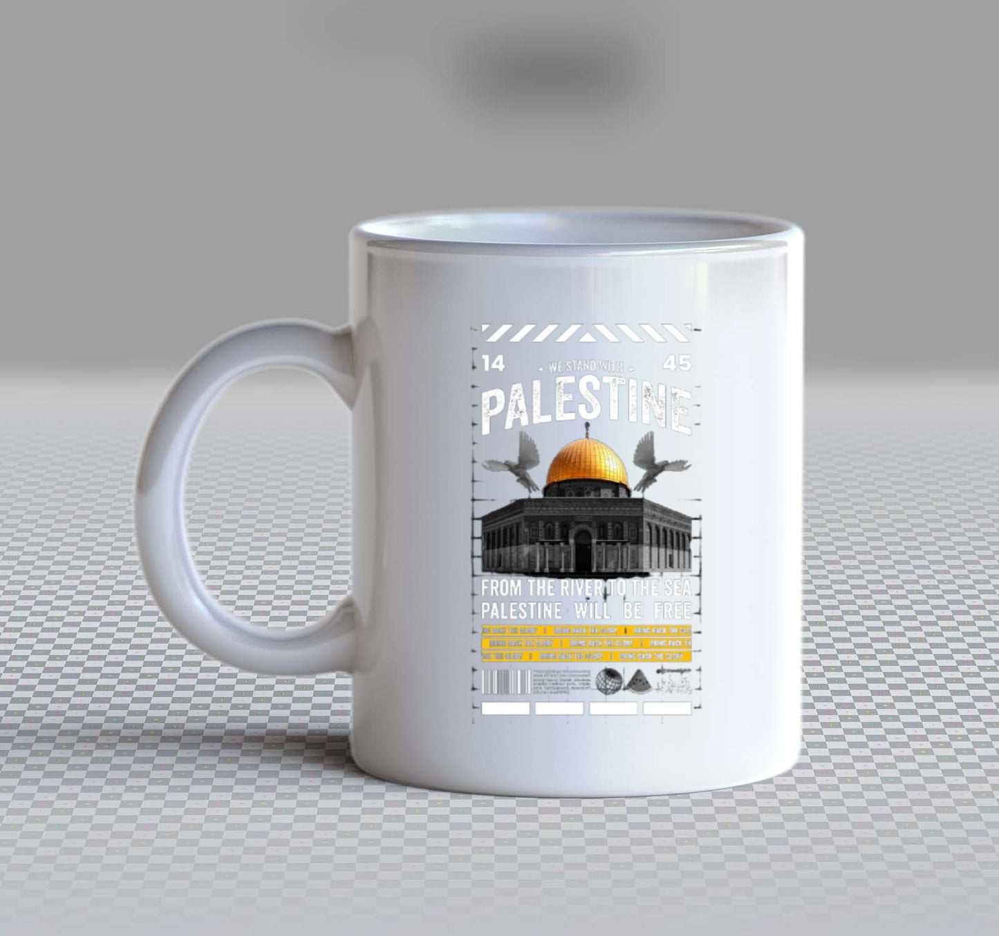 PALESTINE Back text Mug 53