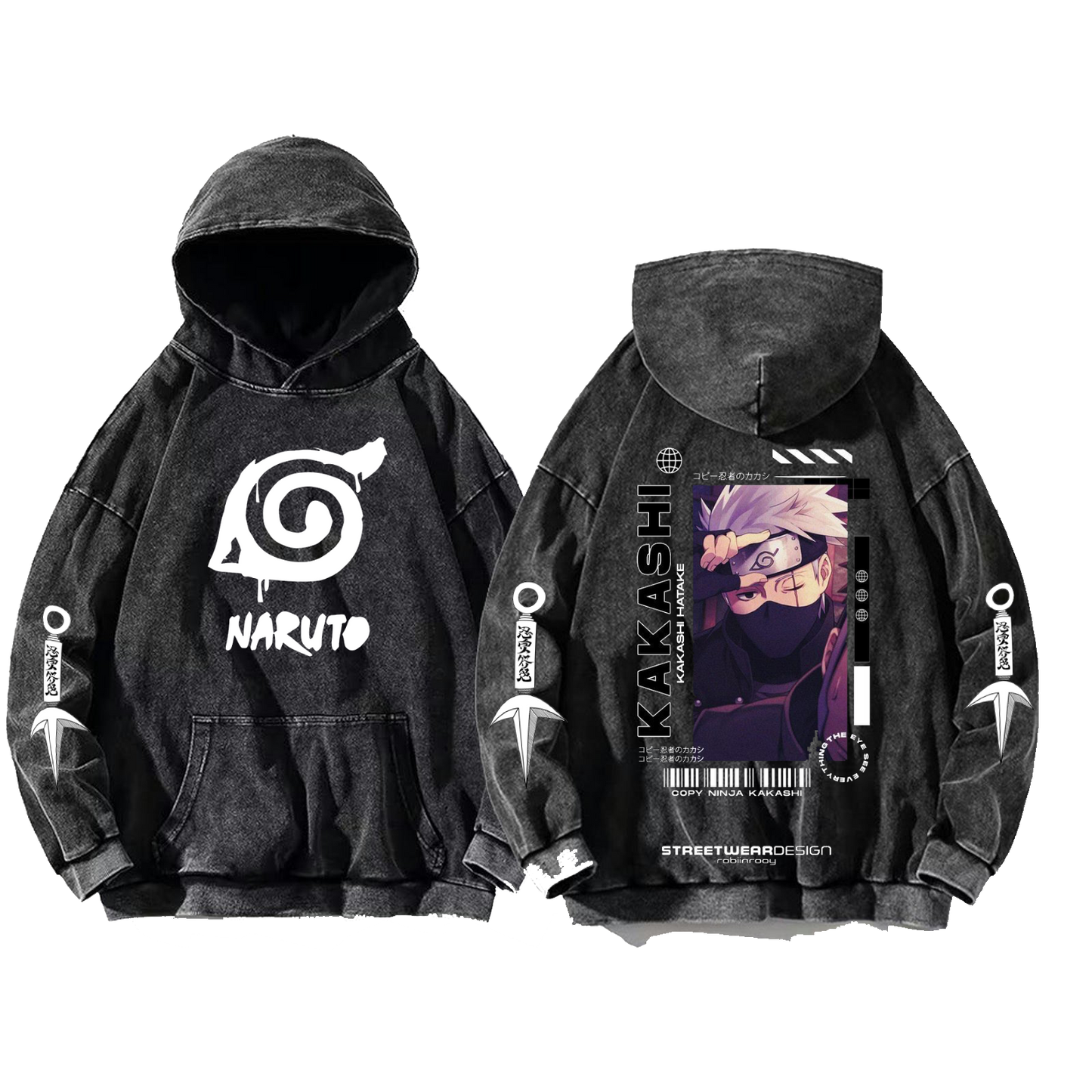 Naruto Shippuden One Size hoodie Washed Back 54