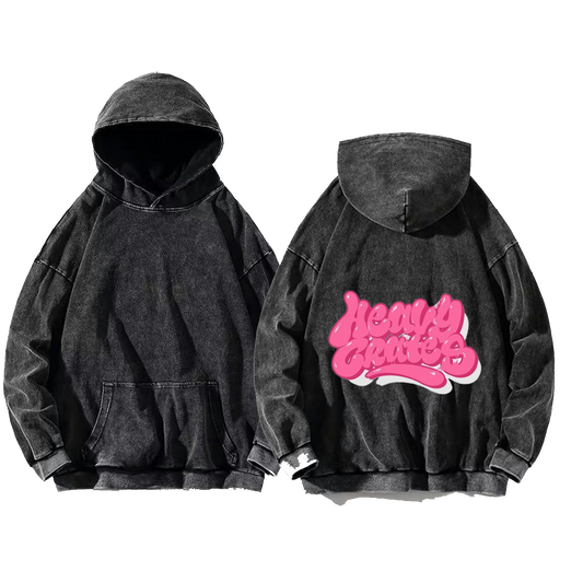 Heavy One Size hoodie Washed Back 53