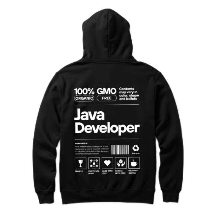 Java Developer Back text oversize hoodie back 54