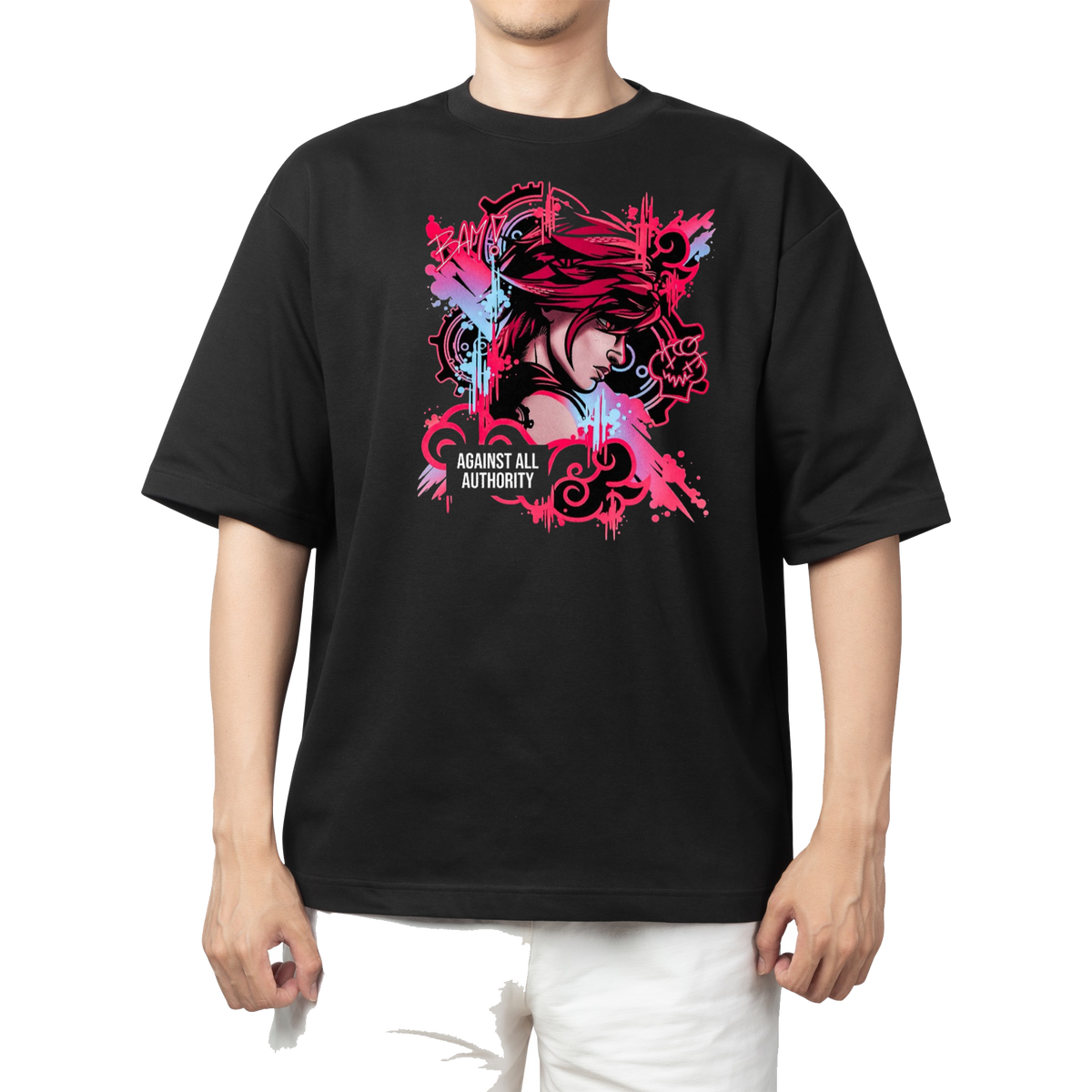 League of Legends Jinx t- shirt Over Size Black 5
