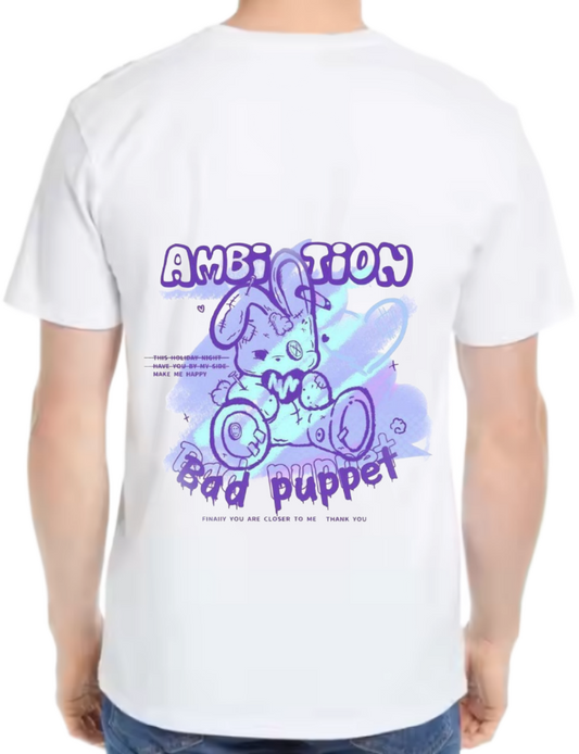 AMBITION t- shirt One Size White back 54