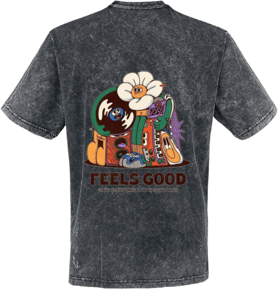 FEELS GOOD t- shirt One Size Washed Back 54
