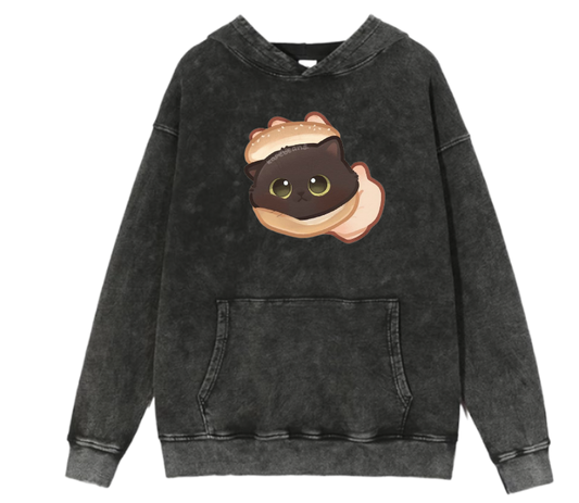 cat Oversize Hoodie Washed 54