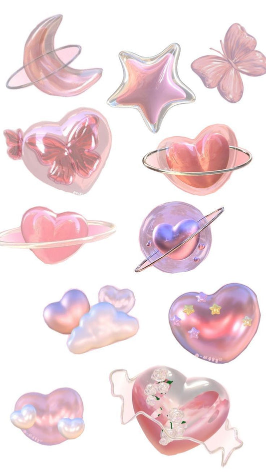 Aesthetic Cute Stickers Pack - Waterproof Vinyl Cartoon Decals for Water Bottles, Laptops, Scrapbooking, Kawaii Stationery Supplies sticker journal sticker