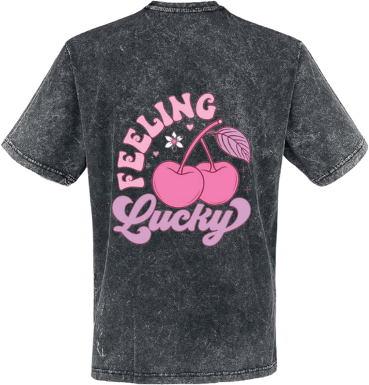 Feeling Lucky t- shirt One Size Washed Back 55