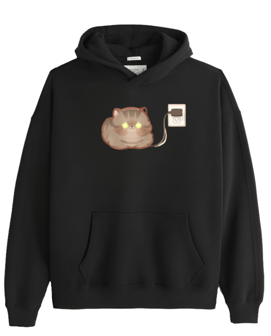 cat Oversize Hoodie Black 55