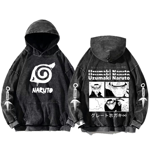 Naruto Shippuden One Size hoodie Washed Back 55