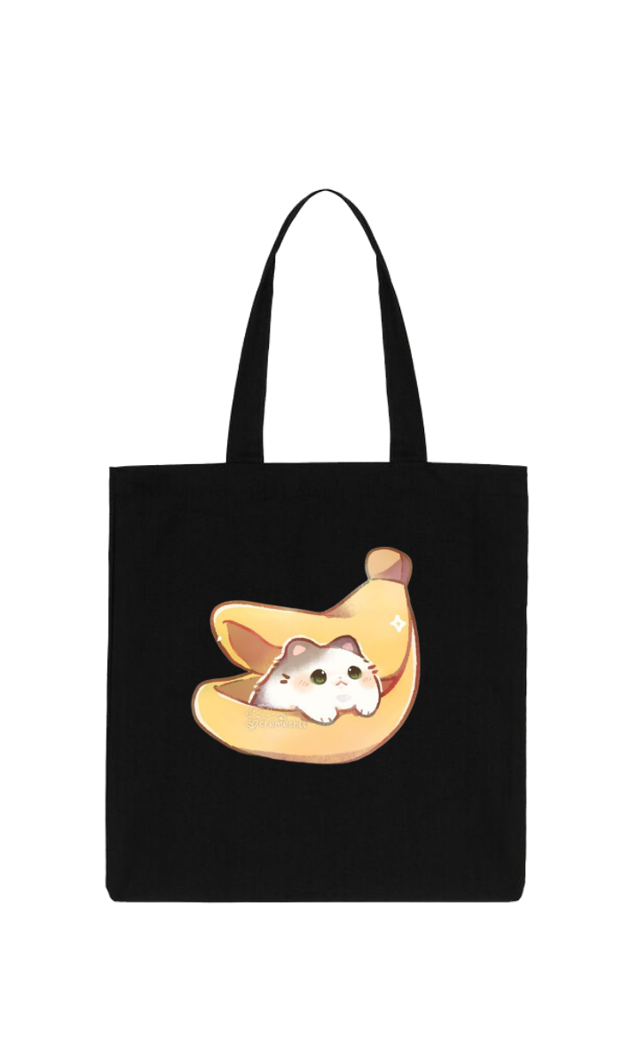 cat tote bag Black 56