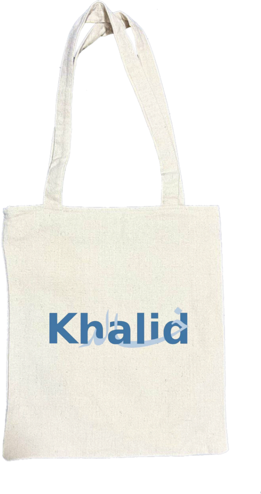 names tote bag beige Khalid 56