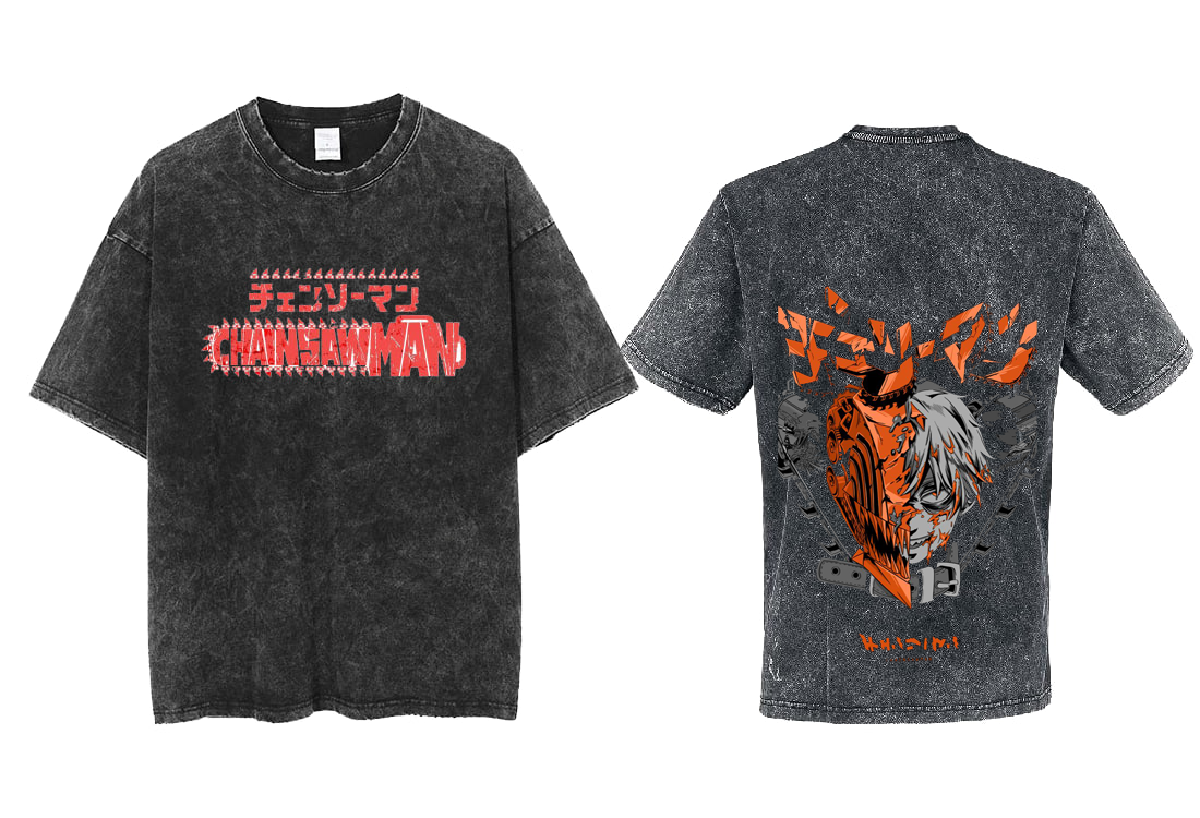 Chainsaw Man t- shirt One Size Washed Back 54
