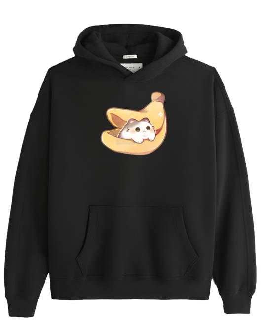 cat Oversize Hoodie Black 56
