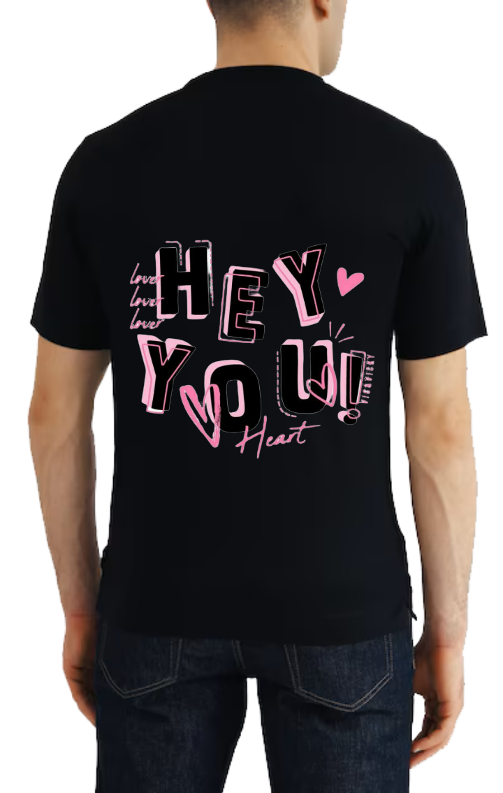 Hey You t- shirt One Size Black back 56