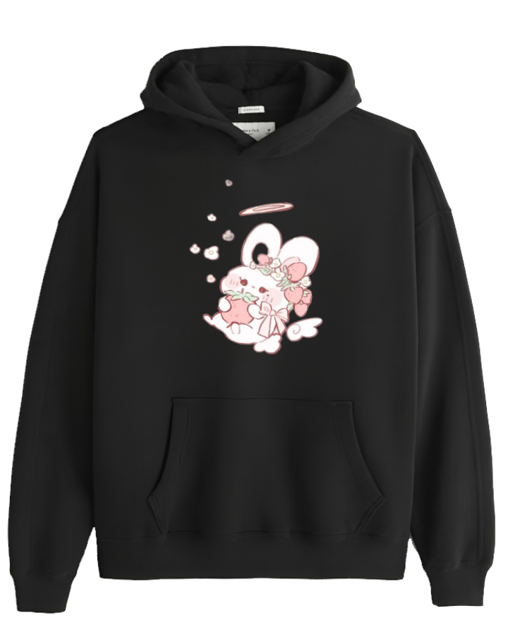 bunny Oversize Hoodie Black 56