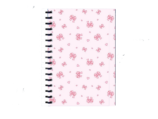 Notebook Pink bows and hearts  56