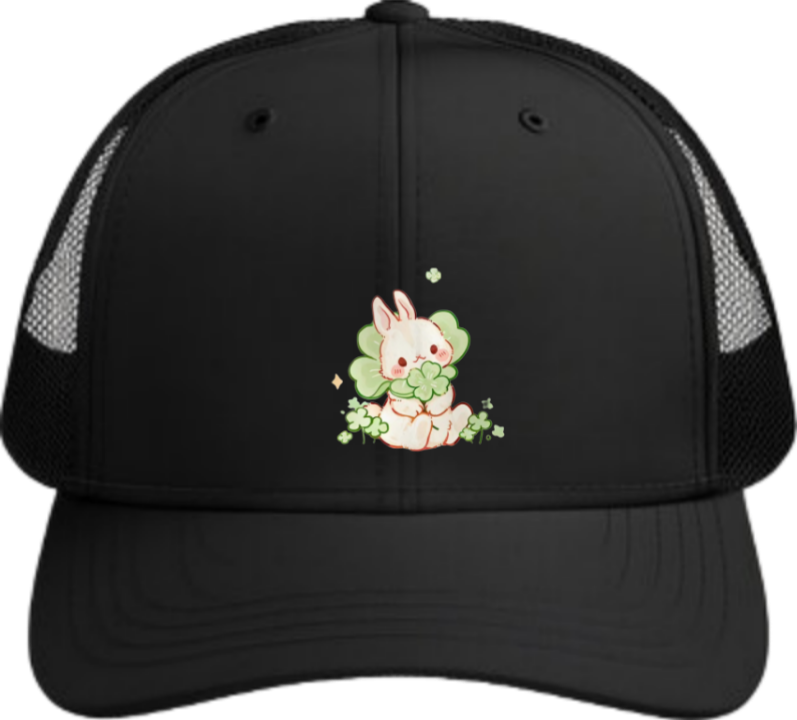 bunny Baseball cap Black 57