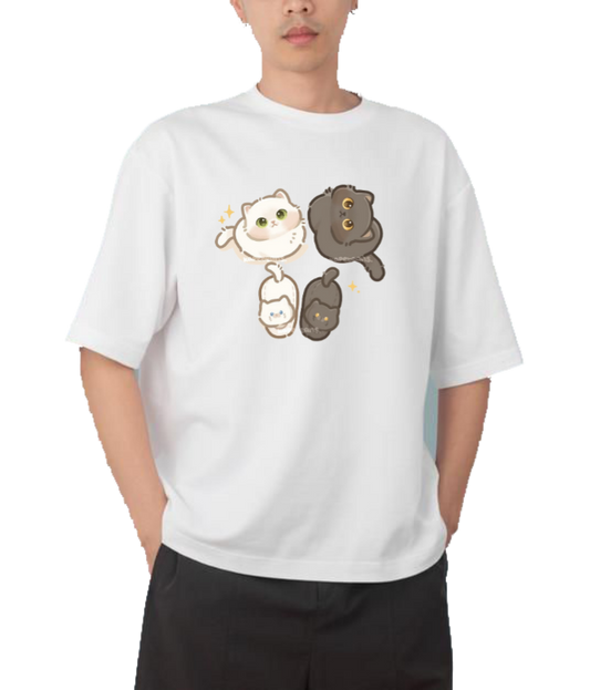 cat One Size t- shirt White 57