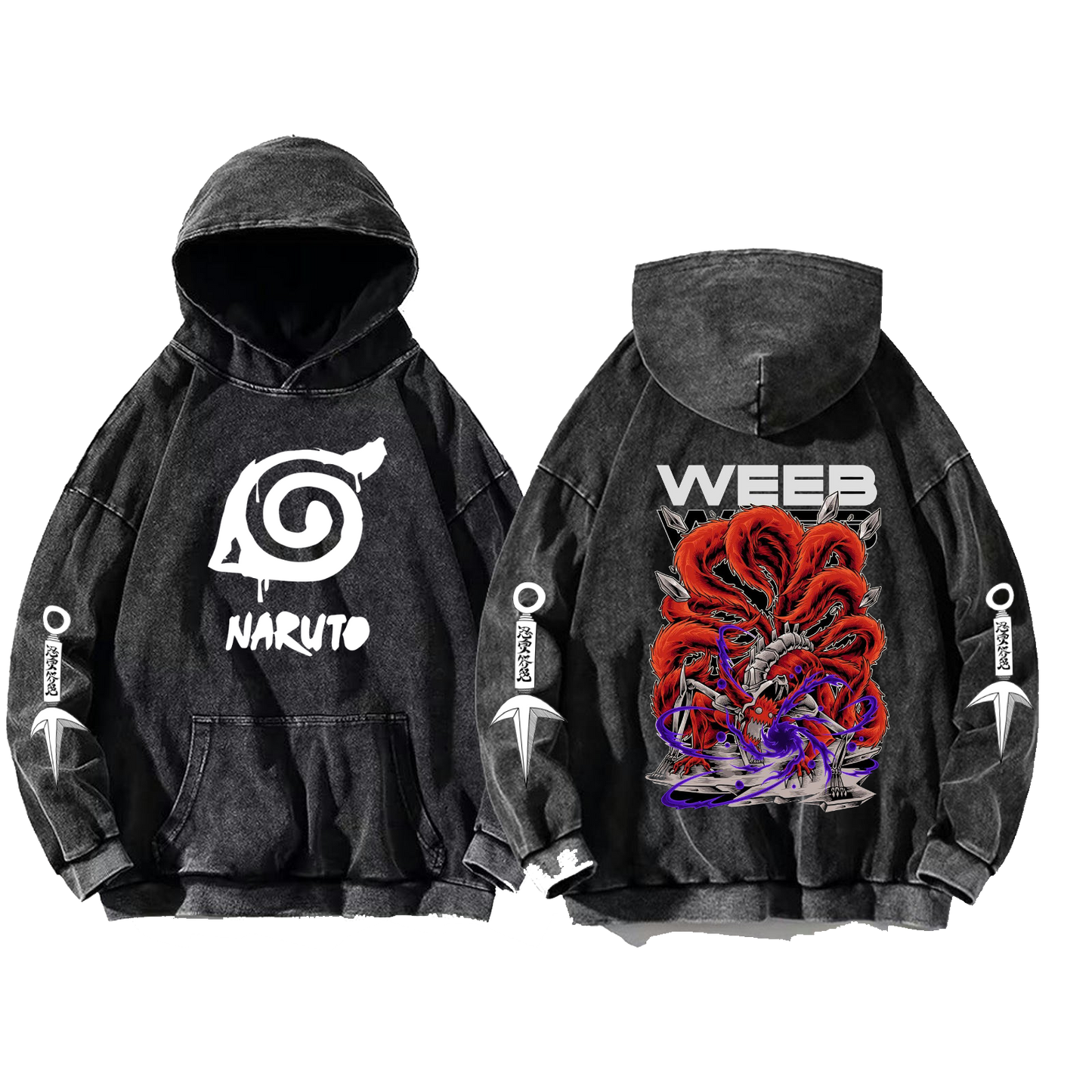 Naruto Shippuden One Size hoodie Washed Back 57