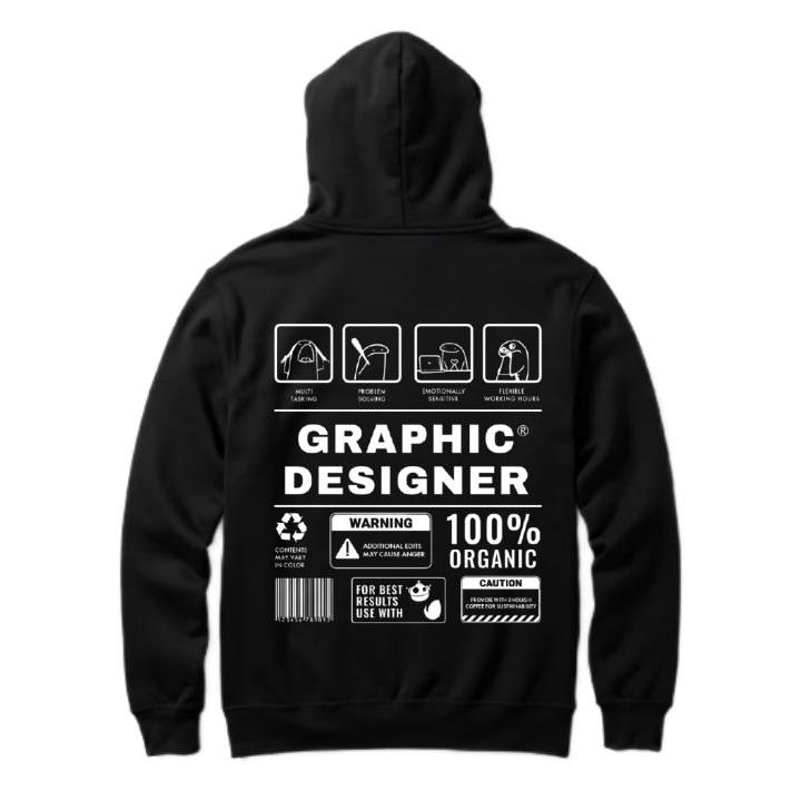 MULTI TASKING Back text oversize hoodie back 57