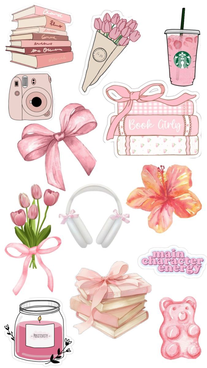 Aesthetic Cute Stickers Pack - Waterproof Vinyl Cartoon Decals for Water Bottles, Laptops, Scrapbooking, Kawaii Stationery Supplies sticker journal sticker