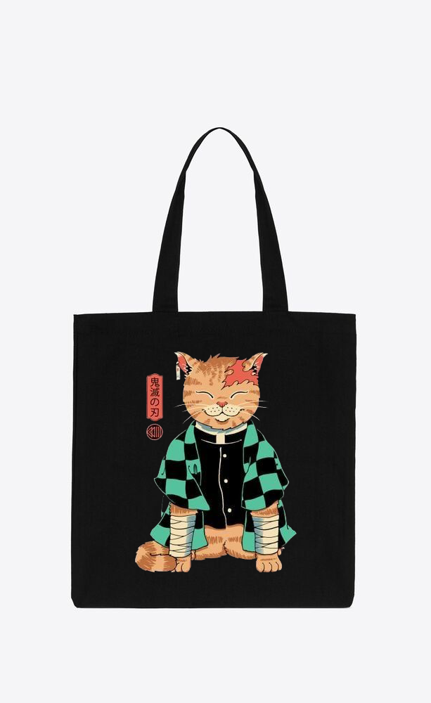 Anime Demon slayer nezuko tanjiro tote bag Black 58