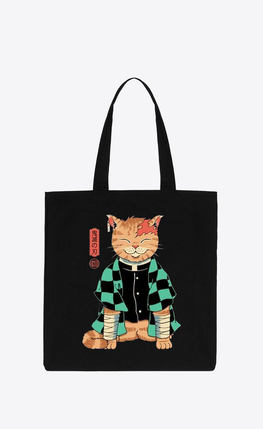 Anime Demon slayer nezuko tanjiro tote bag Black 58