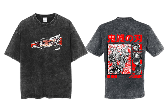 Anime Demon slayer nezuko tanjiro  One Size t- shirt Washed 58