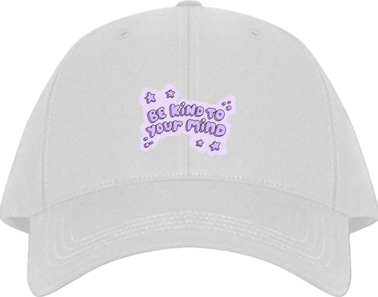 Baseball cap White BE KIND TO YOUR MIND 54