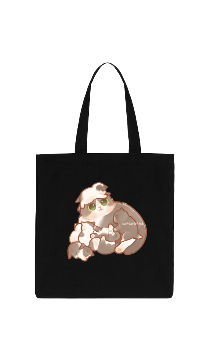 cat tote bag Black 58