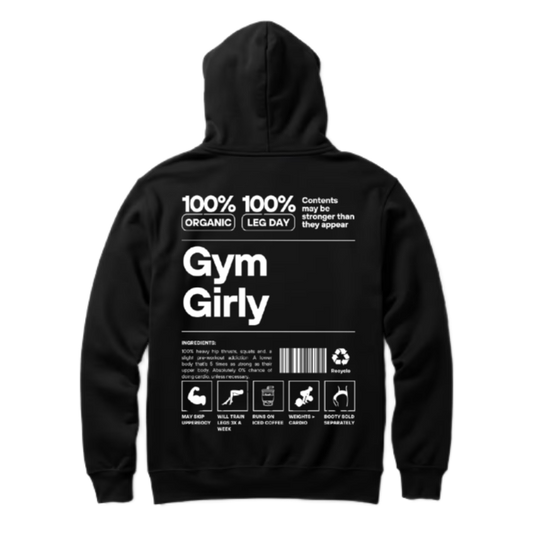 Gym Girly Back text oversize hoodie back 58