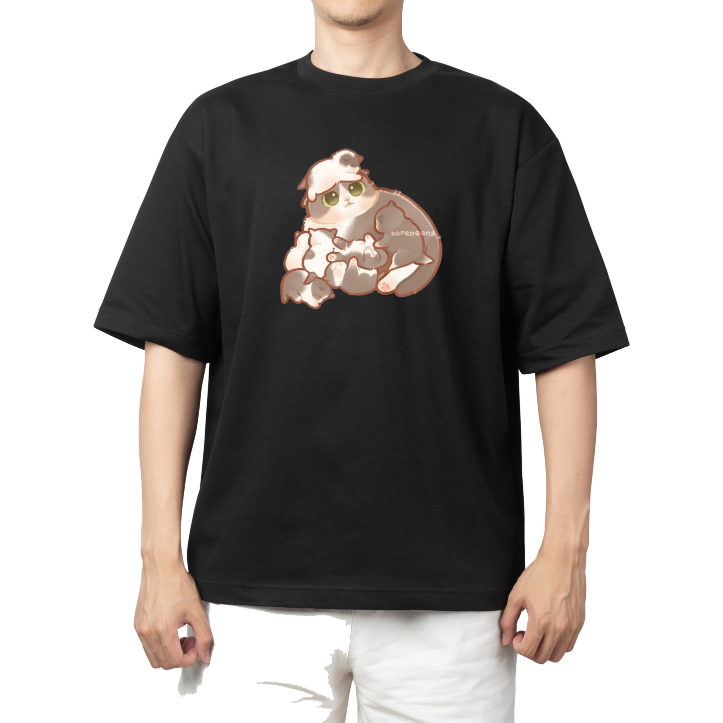 cat One Size t- shirt Black 58