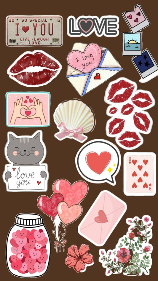 Aesthetic Cute Stickers Pack - Waterproof Vinyl Cartoon Decals for Water Bottles, Laptops, Scrapbooking, Kawaii Stationery Supplies sticker journal sticker