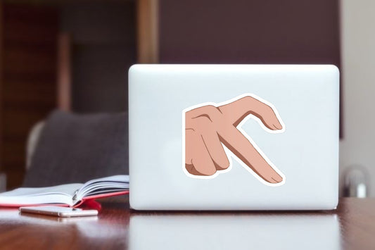 "Anime Hand Heart Sticker, Waterproof Vinyl Aesthetic Half Heart Decal for Laptop, Water Bottle, Hydro Flask, Skateboard, Luggage, Cute Otaku Gift