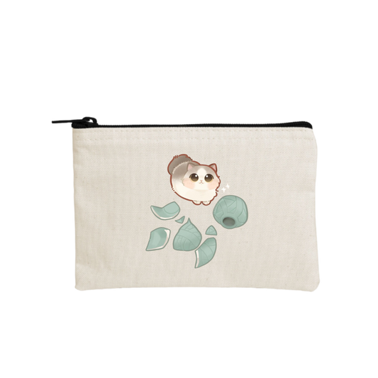 cat wallet pencil case Beige 59
