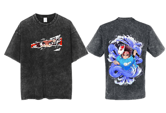Anime Demon slayer nezuko tanjiro  One Size t- shirt Washed 59